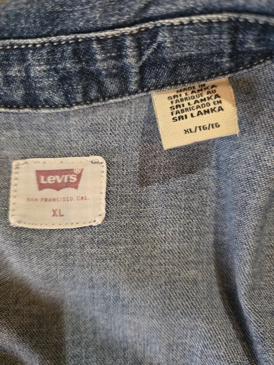 Vintage Levi's Denim Shirt Dress Size XL - Picture 9 of 12